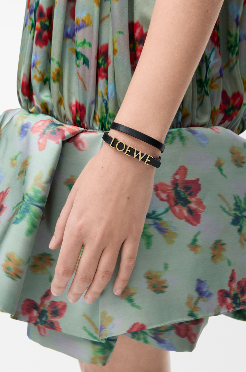 Loewe Double wrap LOEWE bracelet in calfskin outlook