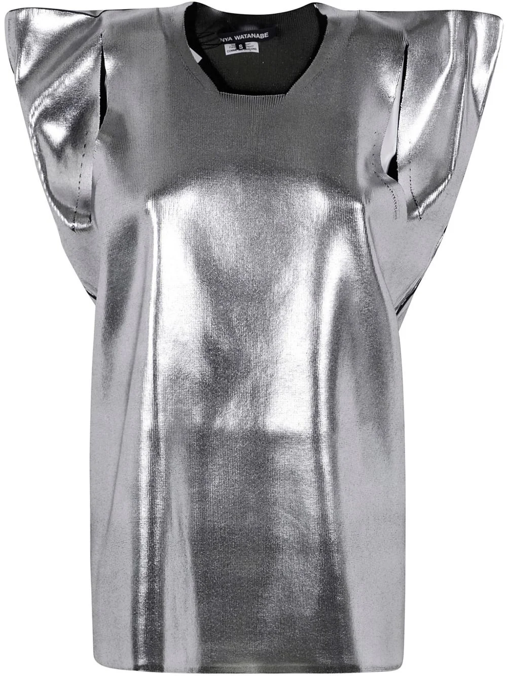 metallic-effect knitted top - 1