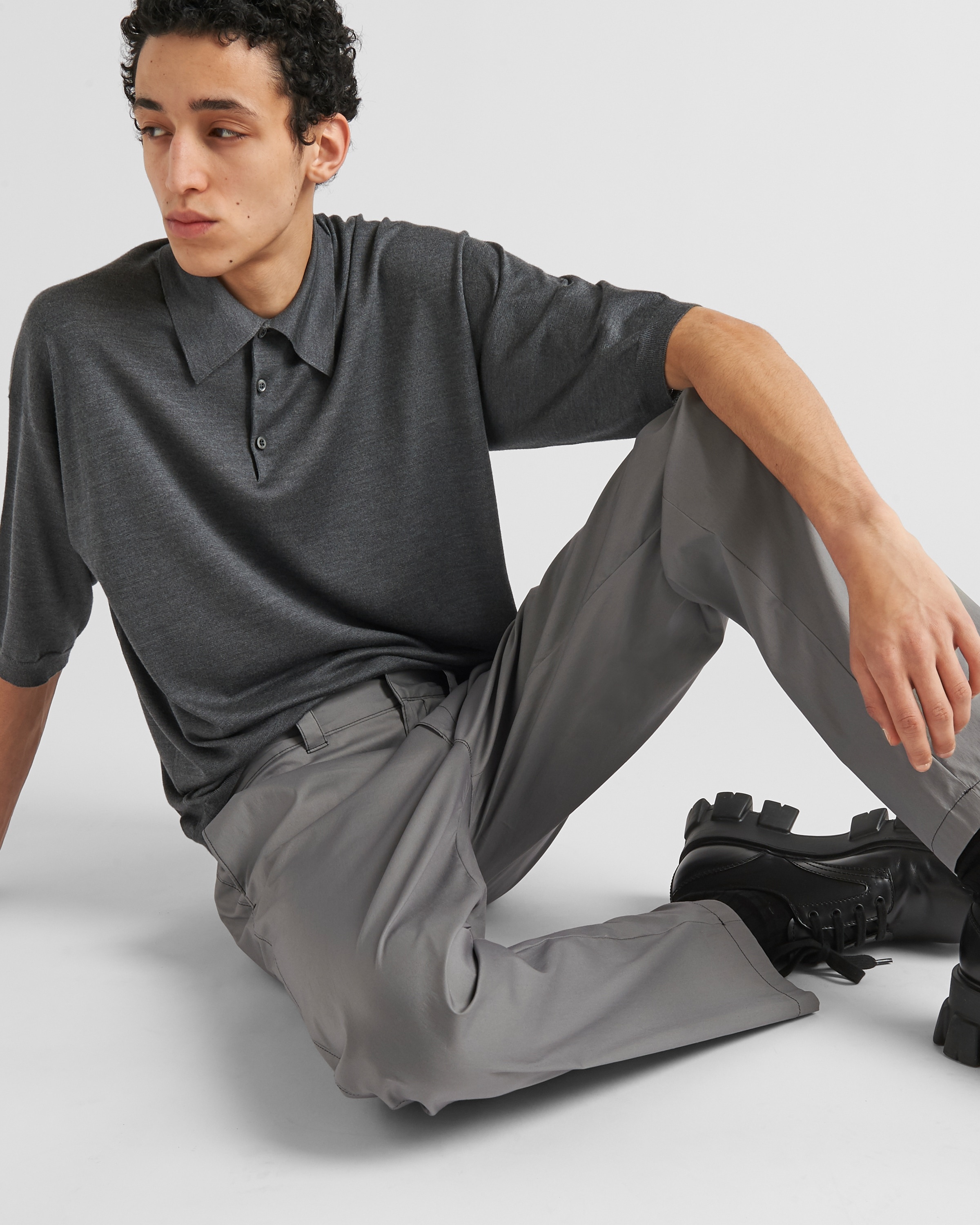 Stretch poplin pants - 4