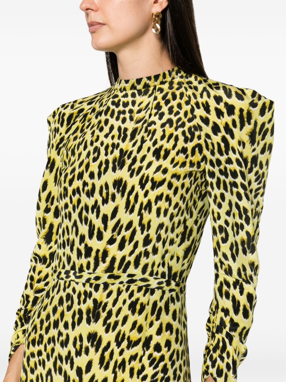 Racyl leopard-print silk midi dress - 5