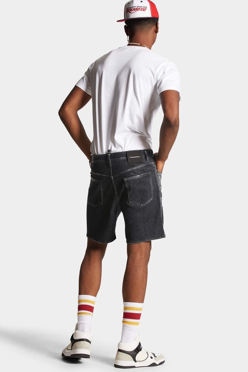 BLACK CLEAN WASH MARINE SHORTS - 4