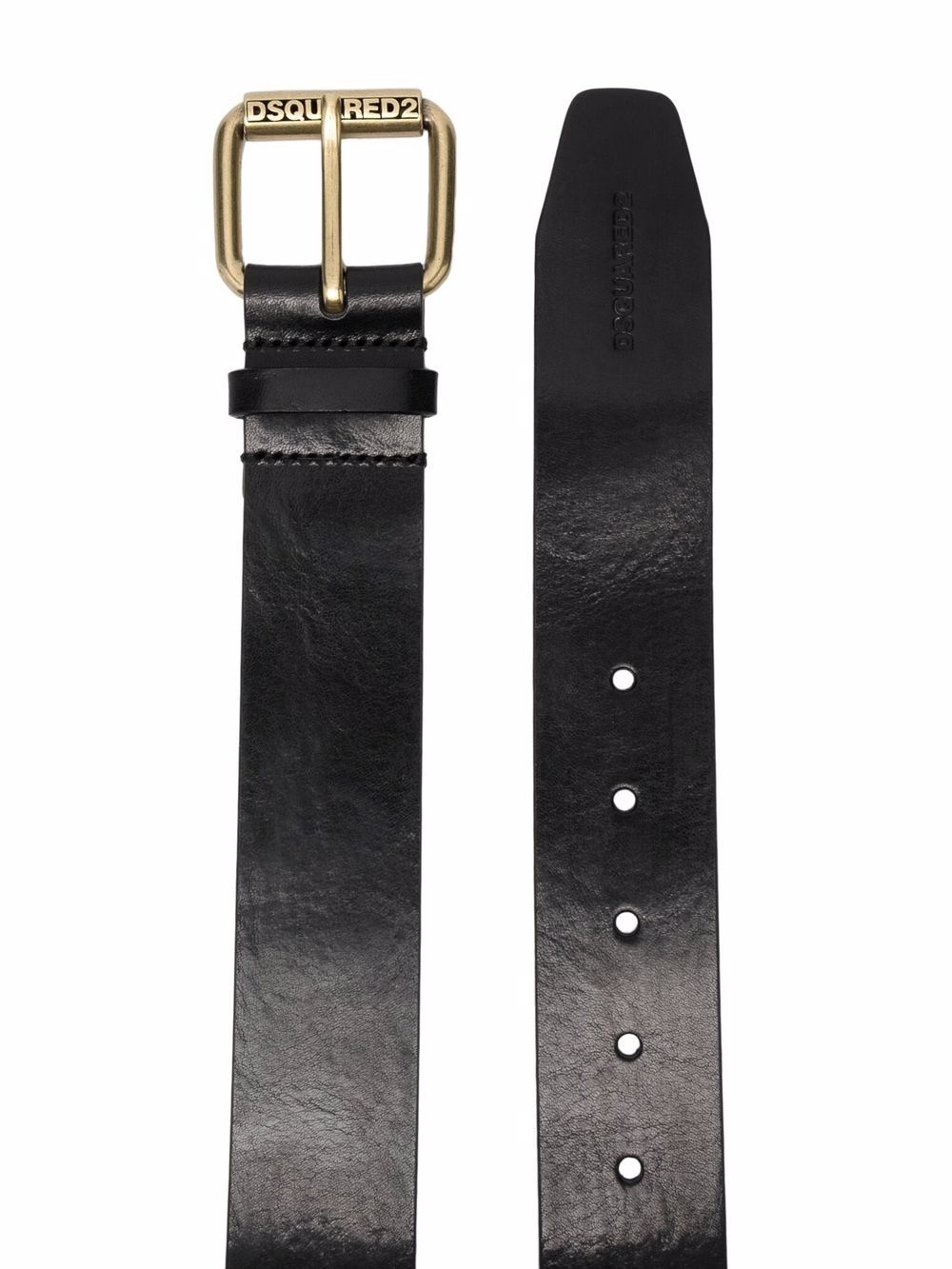 engraved-buckle belt - 2