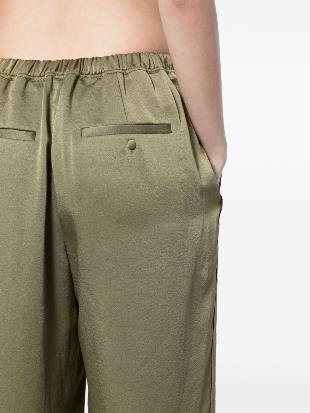 satin-finish straight trousers - 5