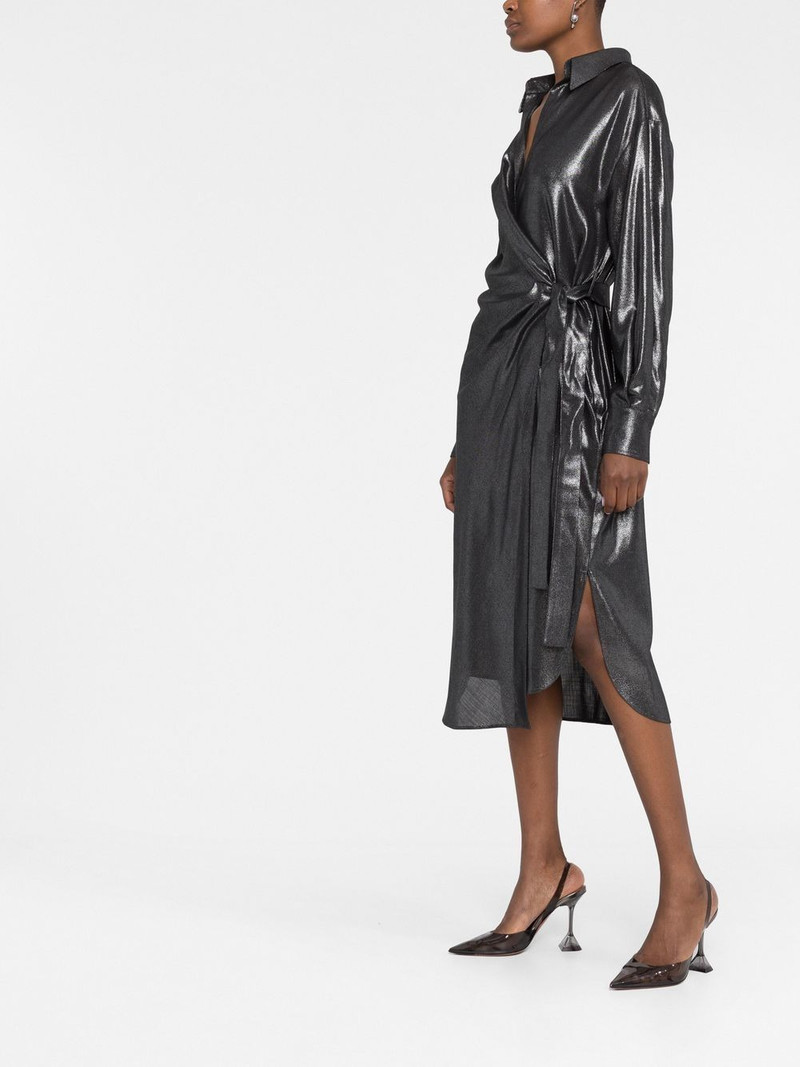 shiny wrap dress 6