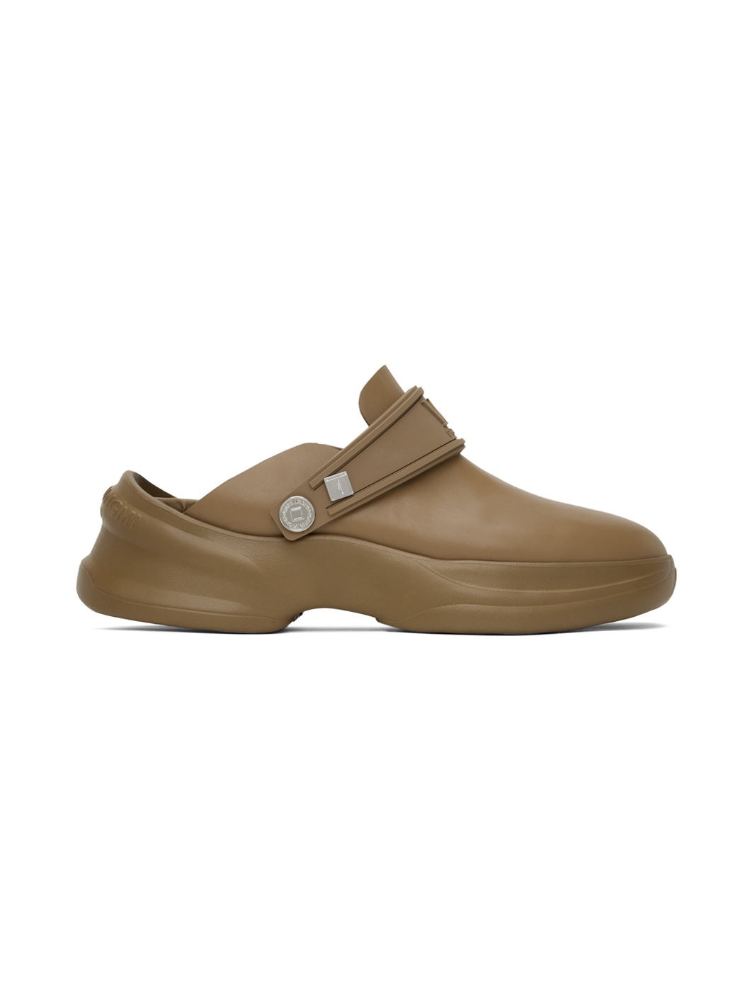 Beige Embossed Clogs - 1