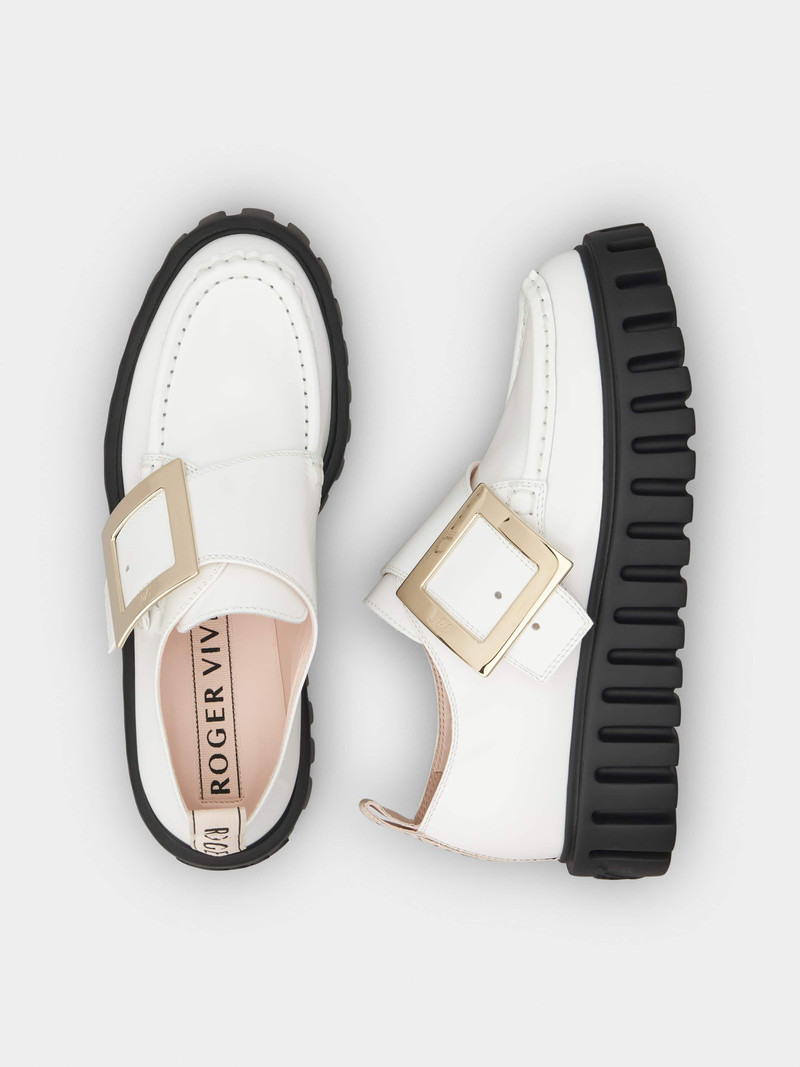 Viv' Go-Thick Metal Buckle Loafers in Patent Leather 7