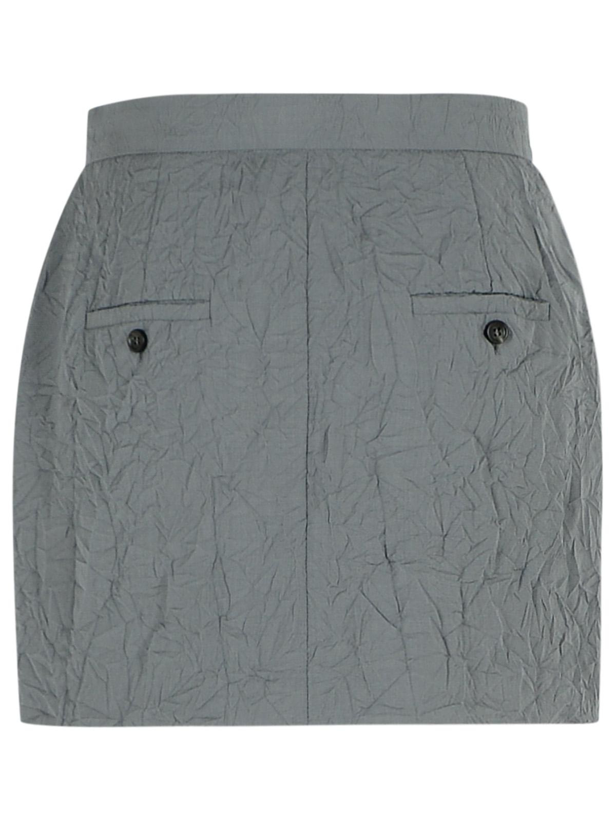 Max Mara 'Abate' Grey Virgin Wool Skirt Women - 3