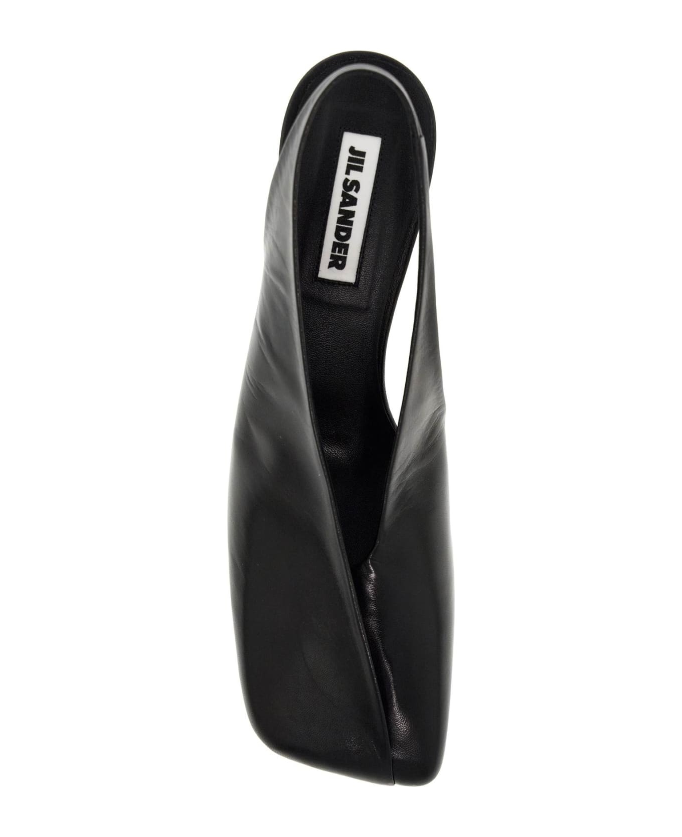 Shiny Leather Slingback Pumps - 2