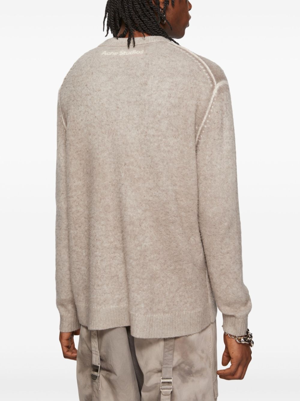 printed crew-neck jumper - 3