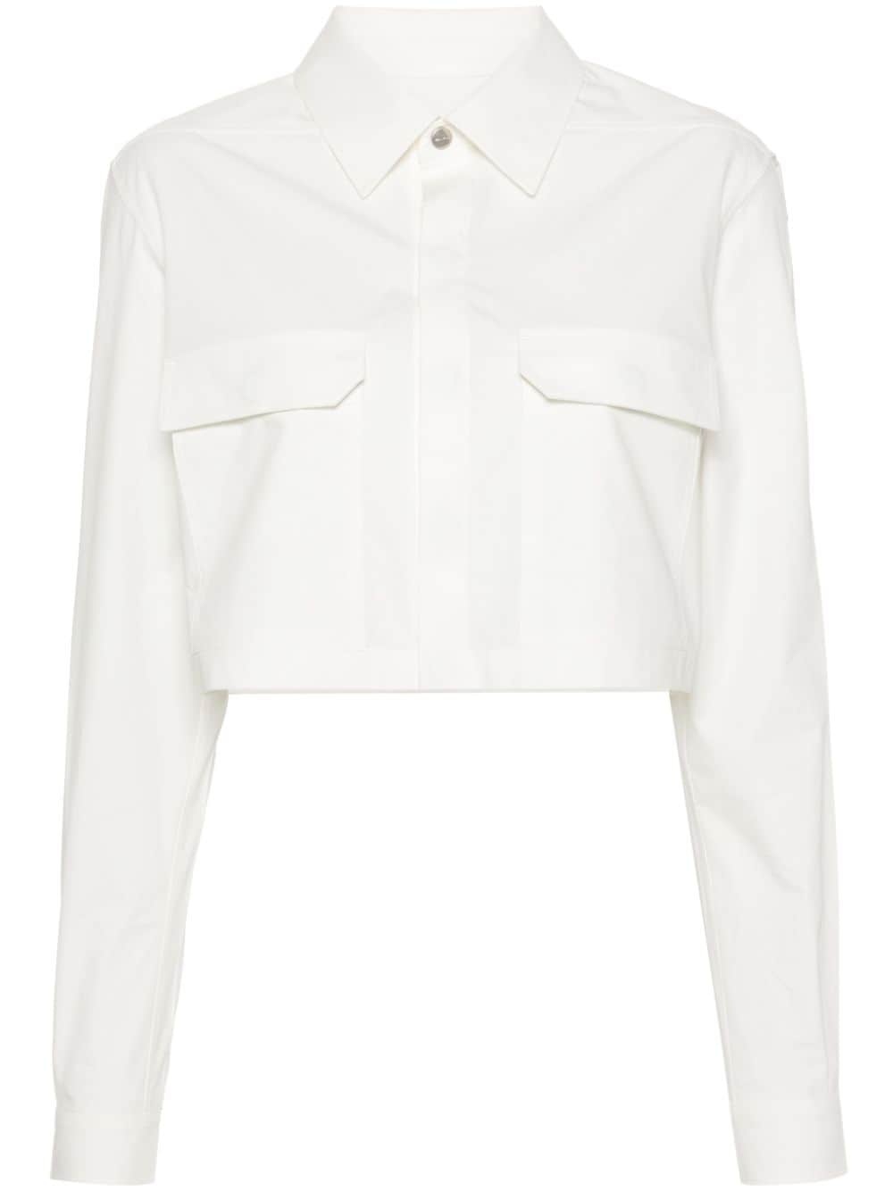 cropped cotton shirt - 1