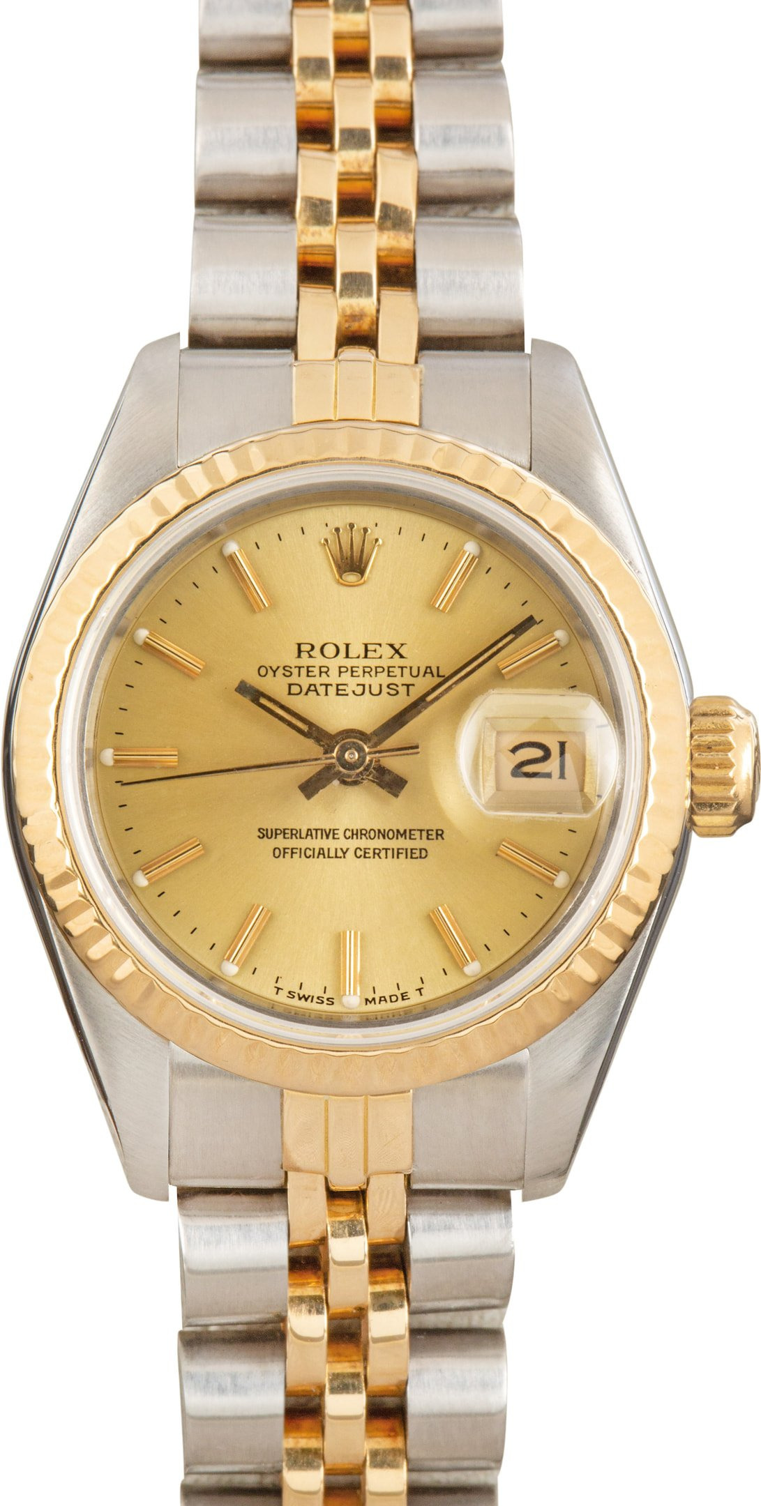 Ladies Rolex Datejust 69173 Champagne Index Dial - 1