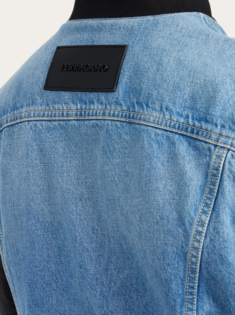 Denim and leather jacket 4