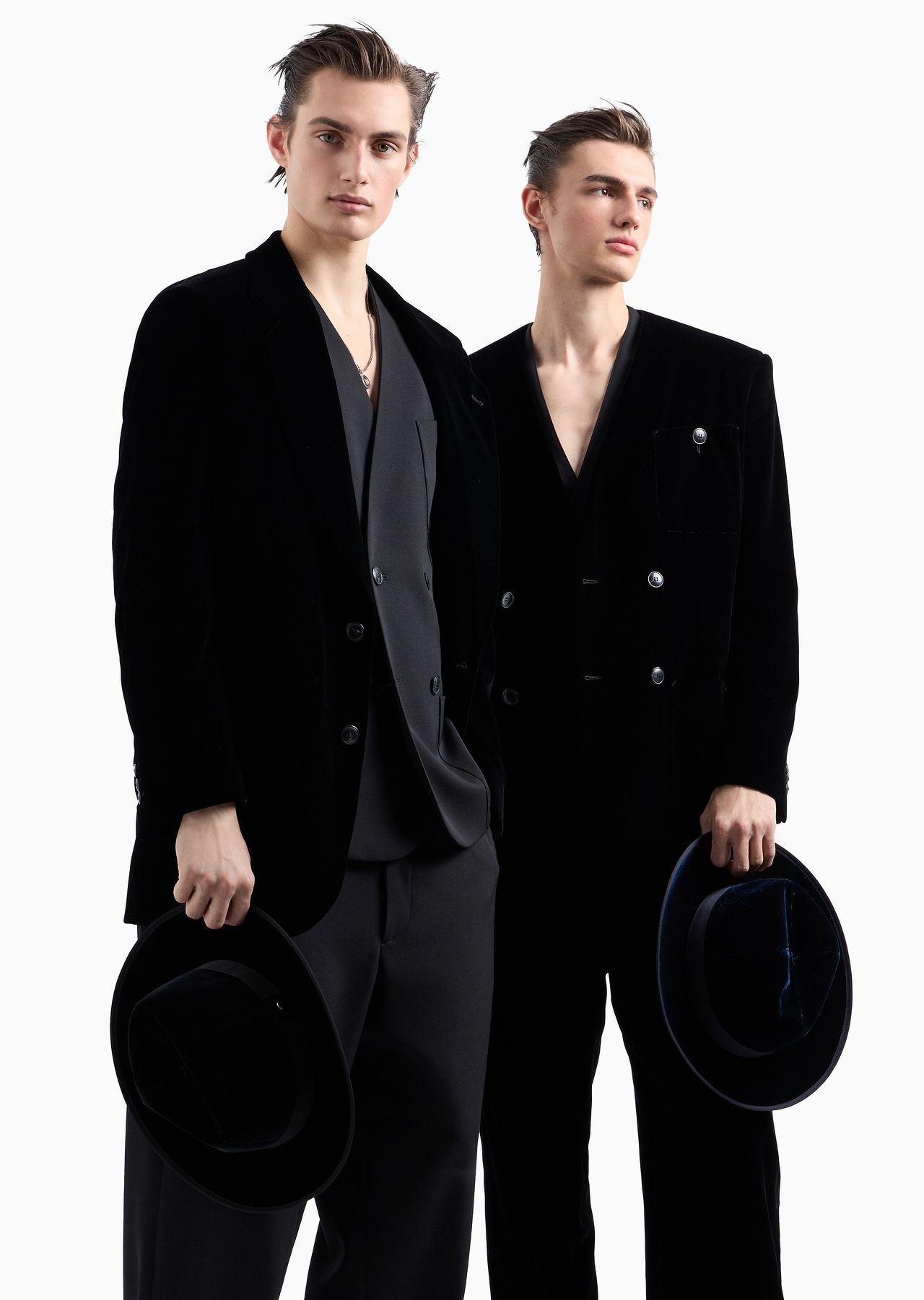 Heritage Line single-breasted velvet jacket - 6