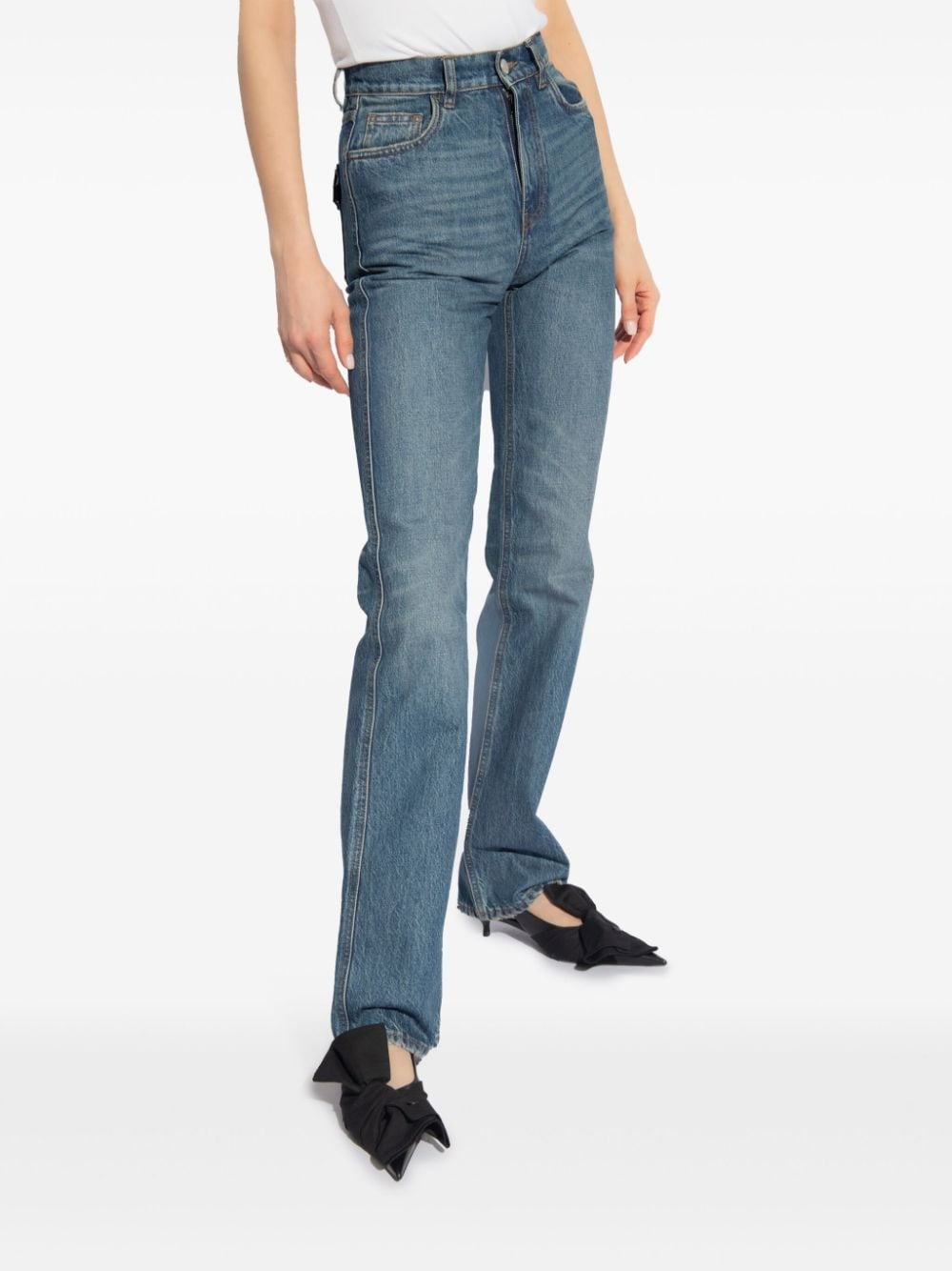 buckle-detail slim-fit jeans - 3