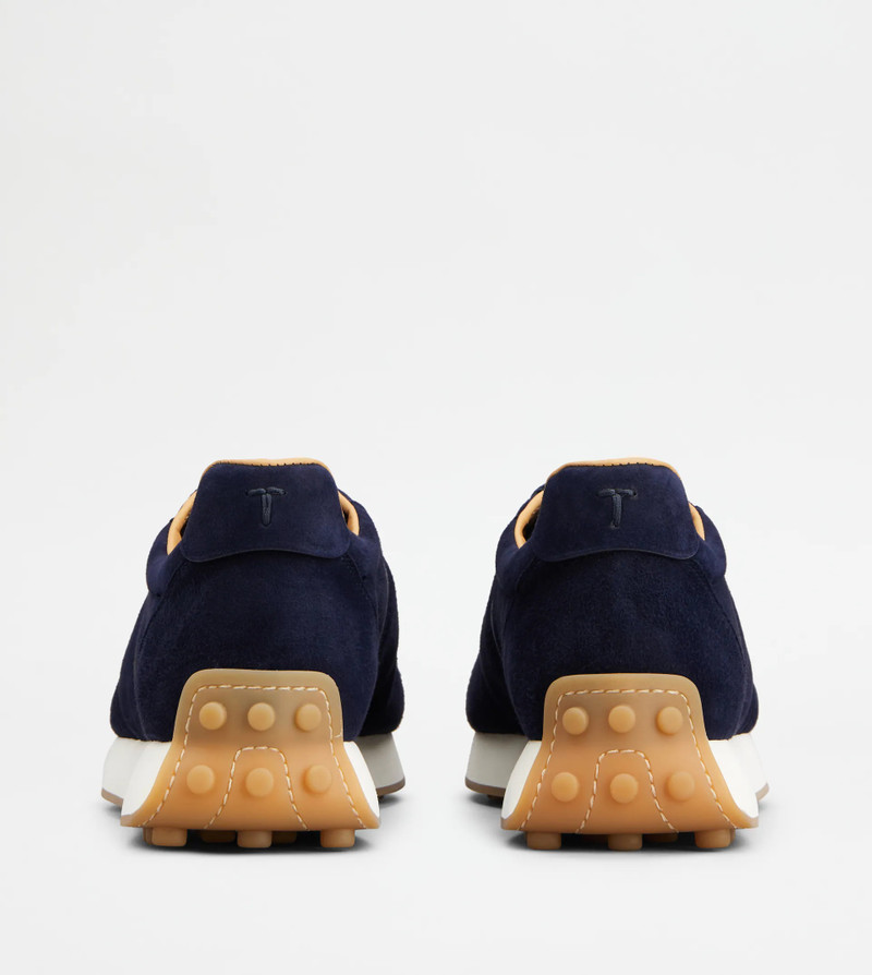 Tod's T VINTAGE SNEAKERS IN SUEDE - BLUE outlook