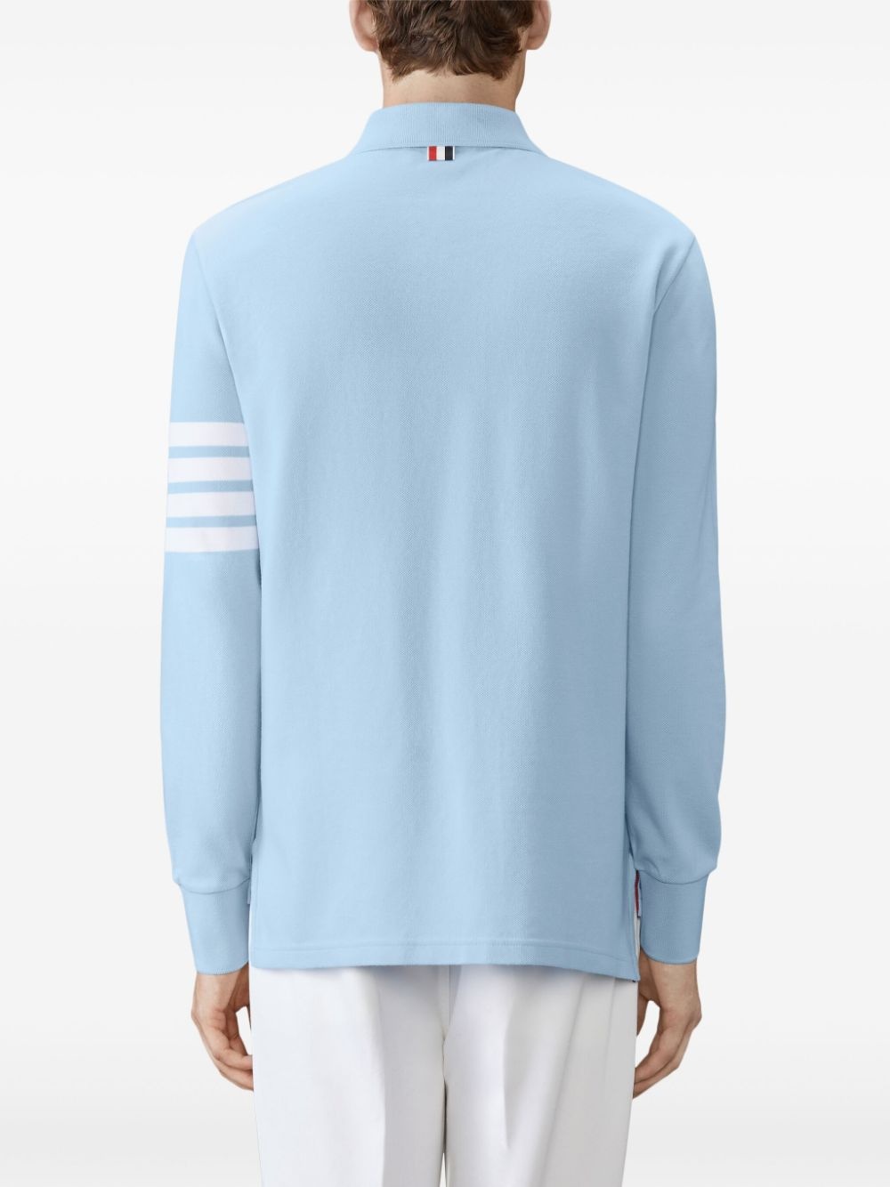 three-stripe long-sleeved polo shirt - 3
