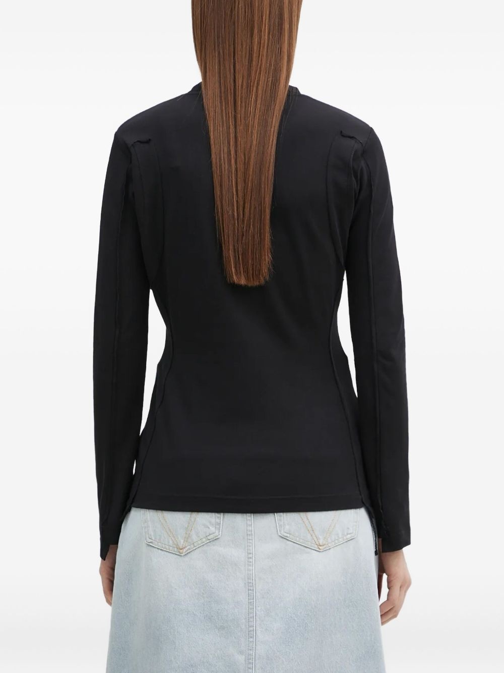exposed-seam T-shirt - 3