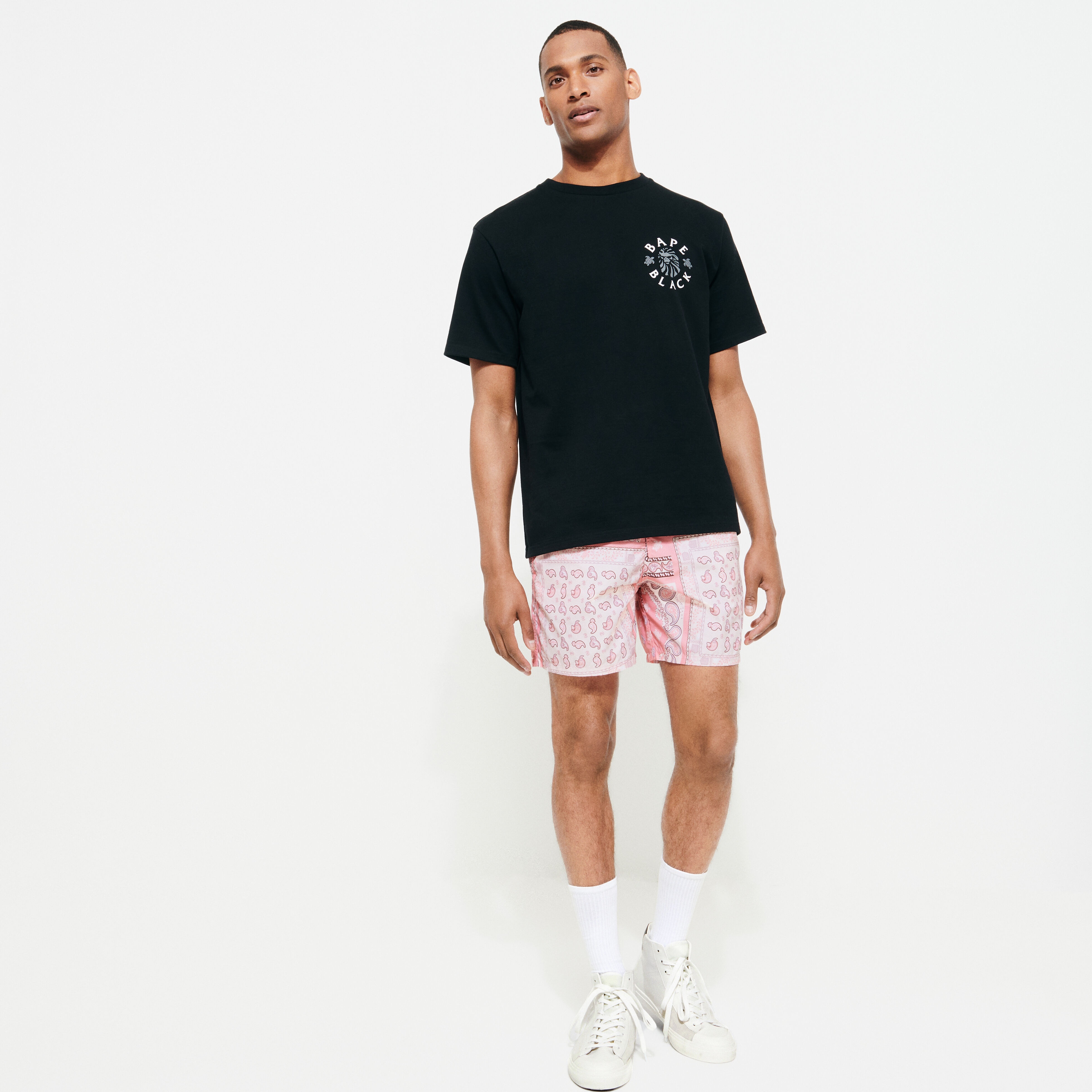 Men T-Shirt Logo Printed - Vilebrequin x BAPE® BLACK - 7