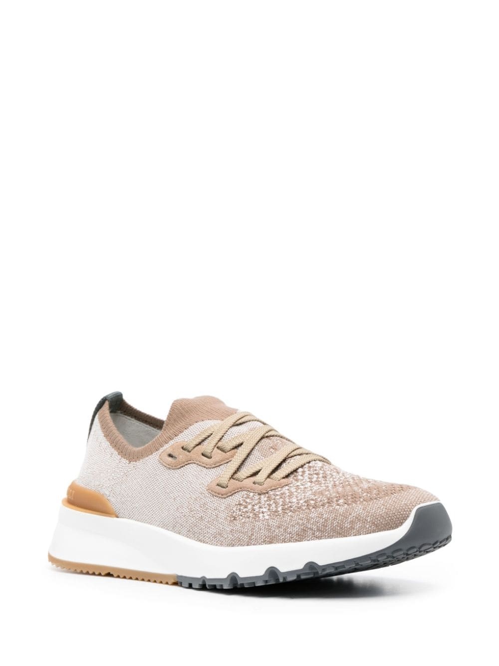 mesh-panel lace-up sneakers - 2
