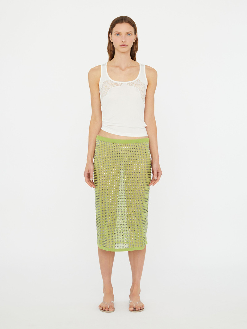 CHRISTOPHER ESBER Encased Lace Rib Tank outlook