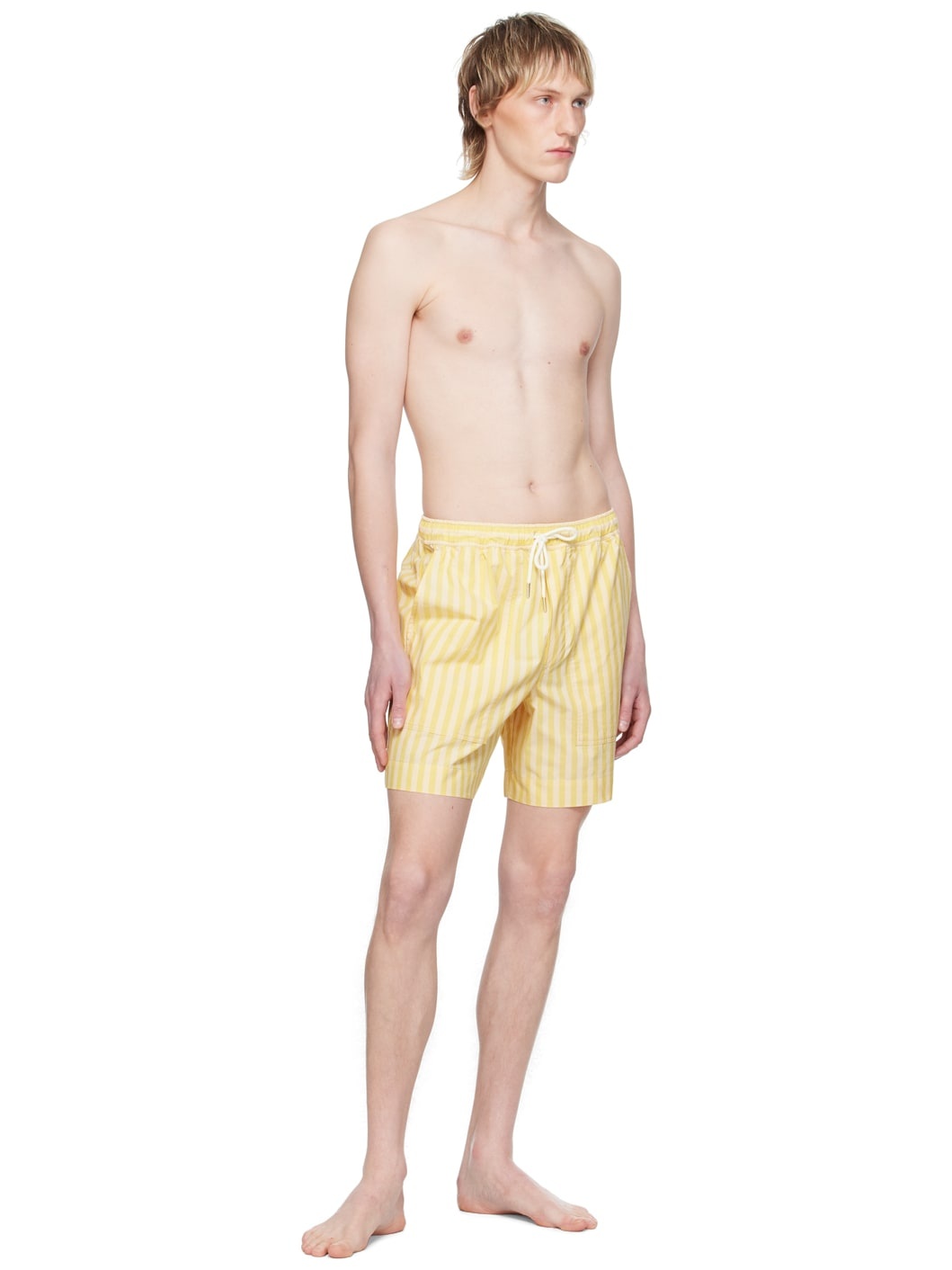Yellow Casual Board Shorts - 4