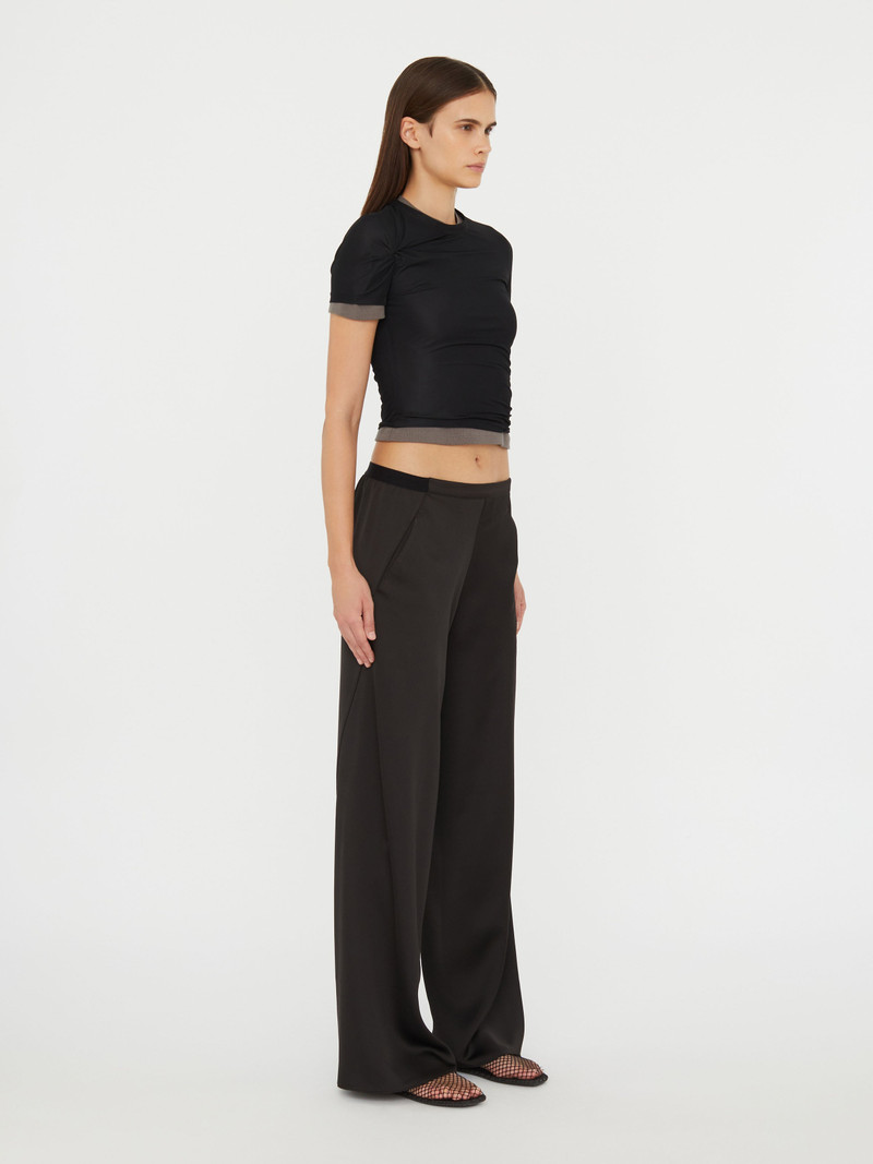 Sheer Overlay Loophole Tee 3