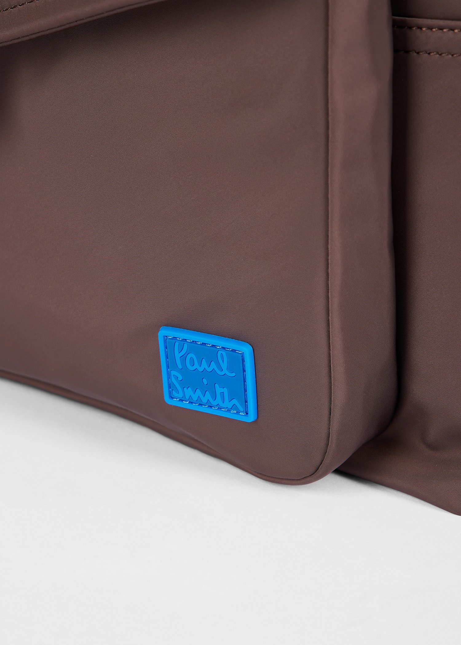 Brown Recycled Polyester Zip-Top Backpack - 4