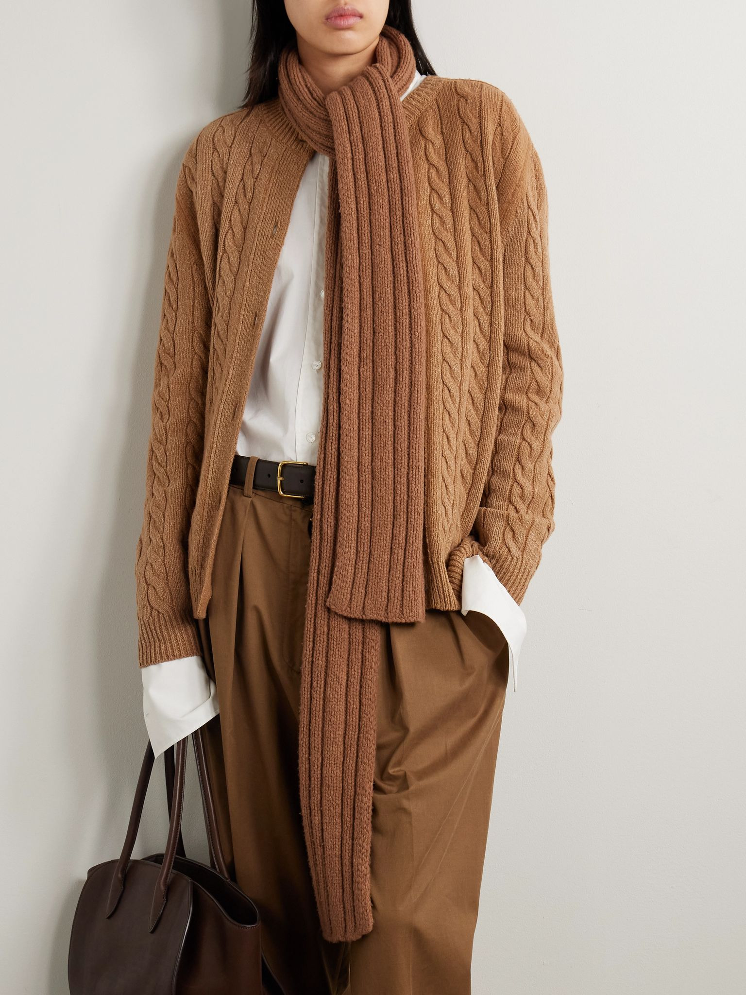Amos wool scarf Camel - 2