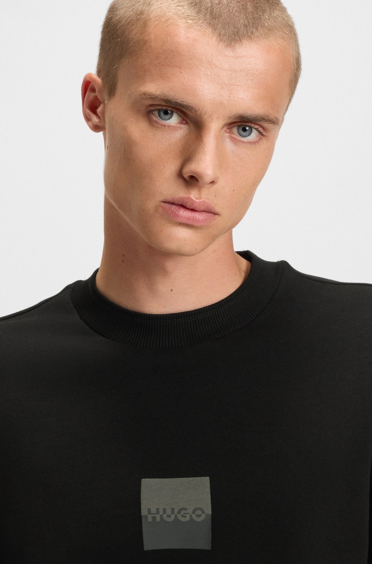 COTTON-TERRY SWEATSHIRT WITH SPLIT LOGO - 3