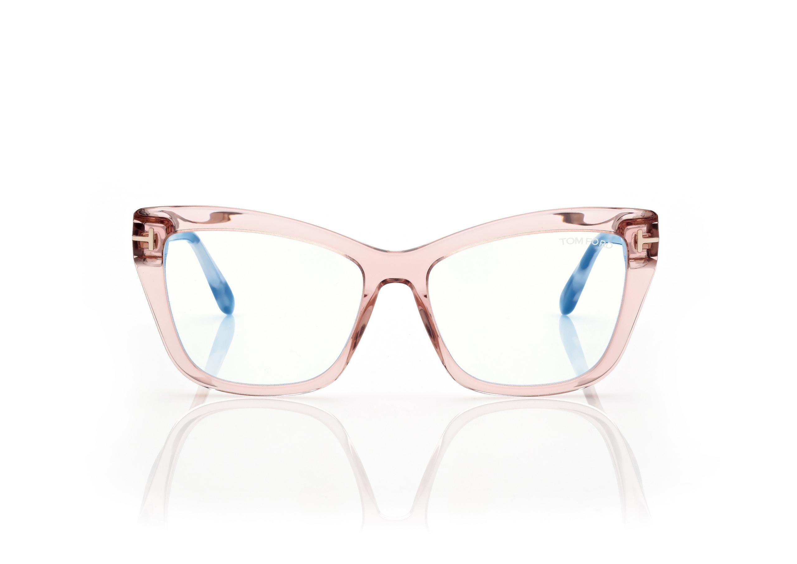 BLUE BLOCK SQUARE CAT EYE OPTICALS - 1