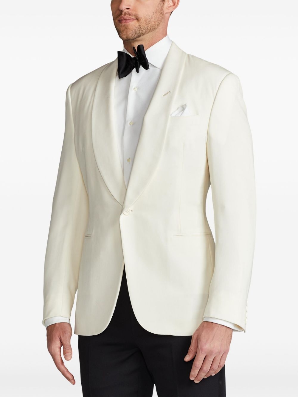 single-breasted tuxedo blazer - 4