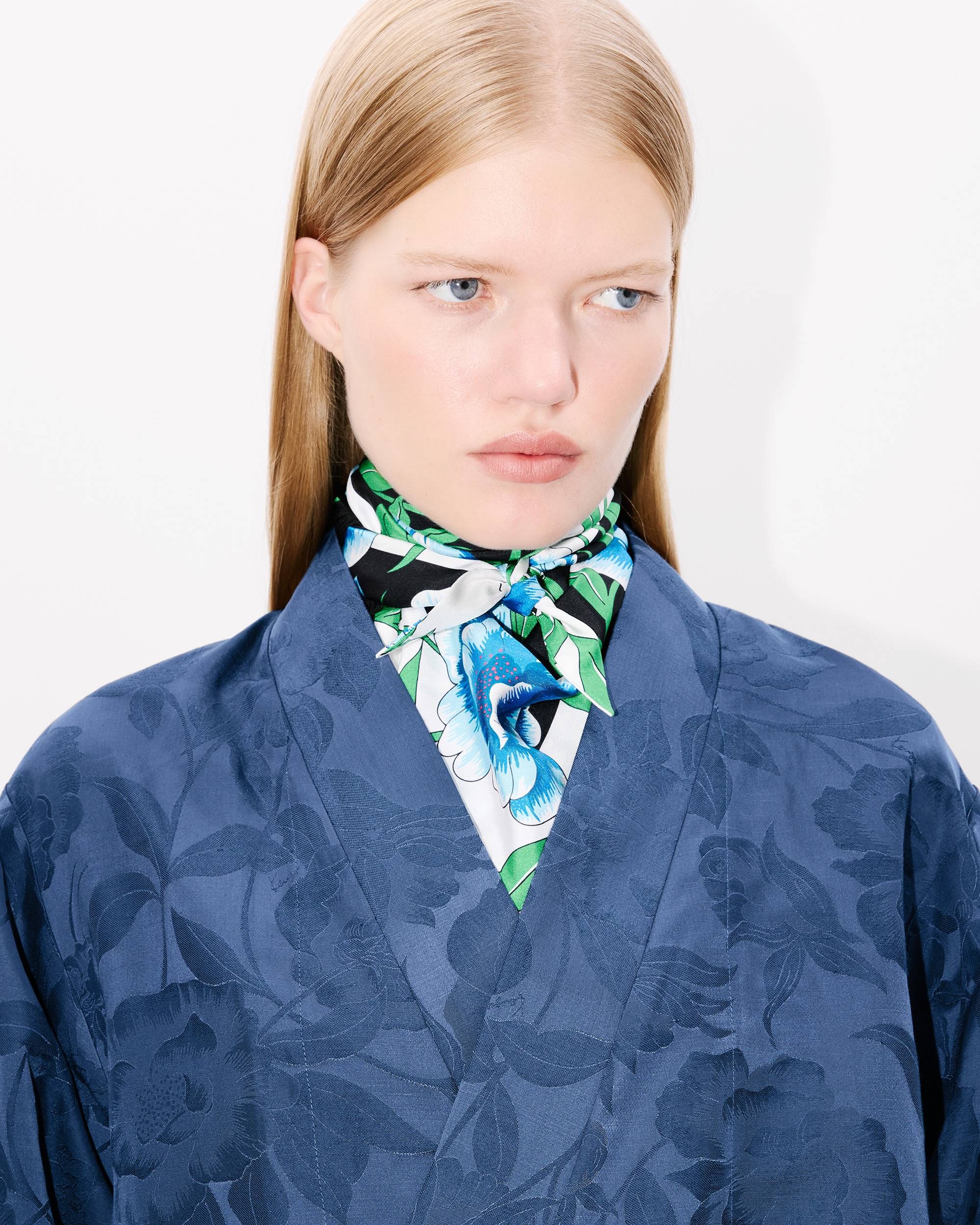 'KENZO Peonies' kimono jacket in jacquard cotton linen - 8