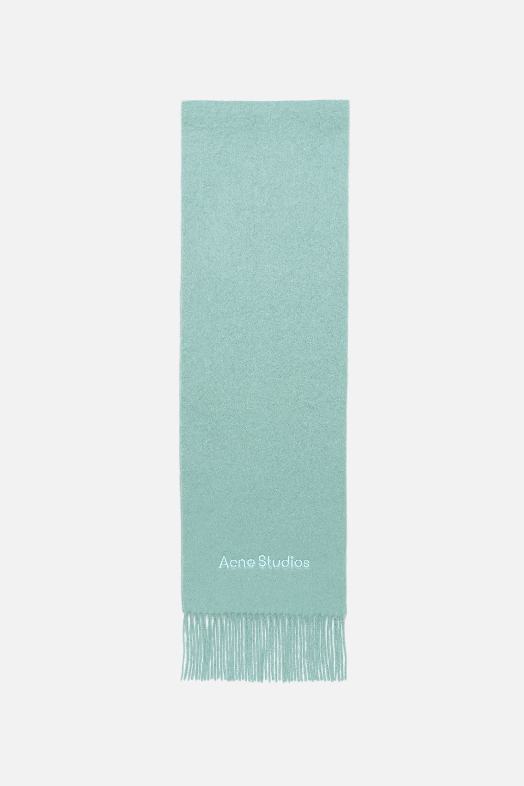 Long-Hair Alpaca-Wool Scarf - Mint green - 1