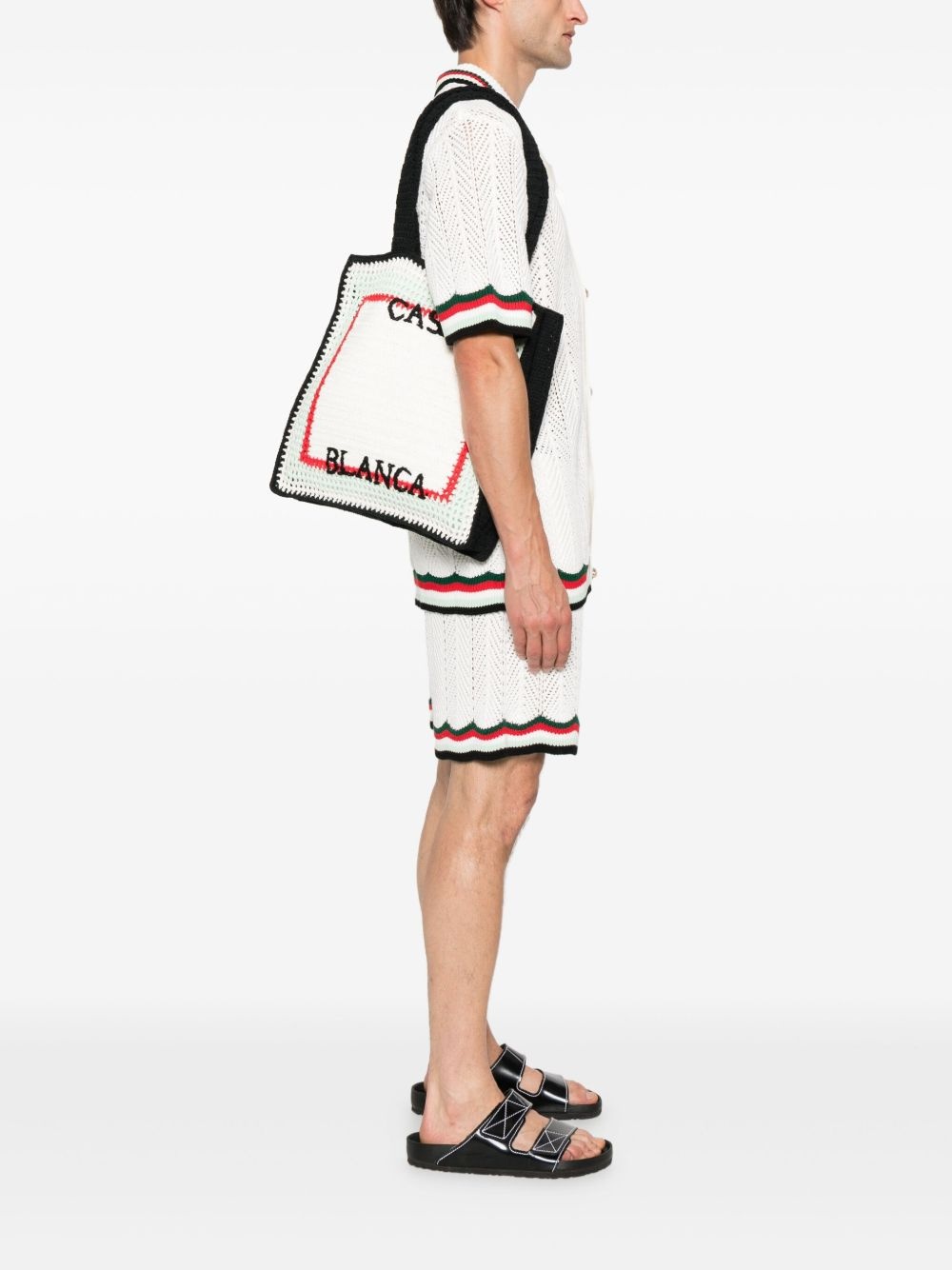 logo-embroidered tote bag - 2