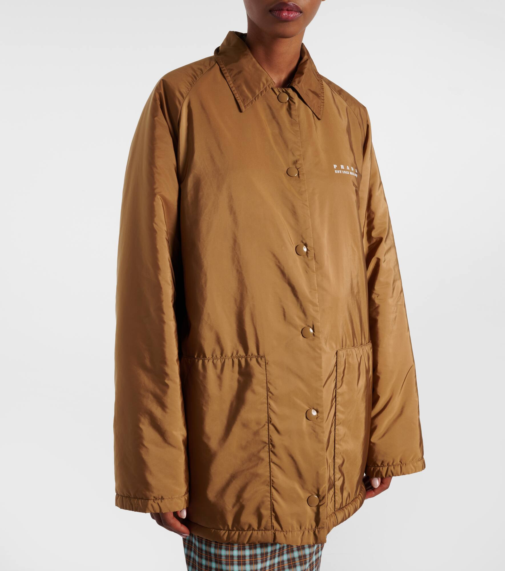 Re-Nylon logo blouson - 6