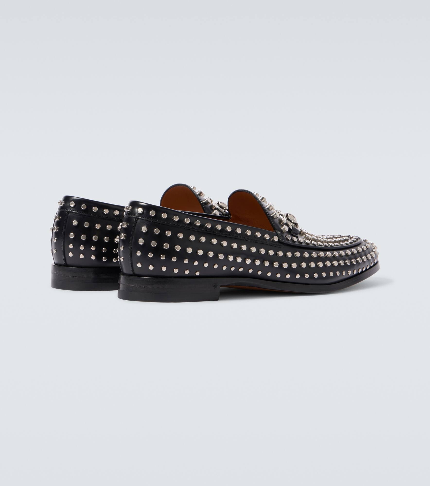 Horsebit studded leather loafers - 6