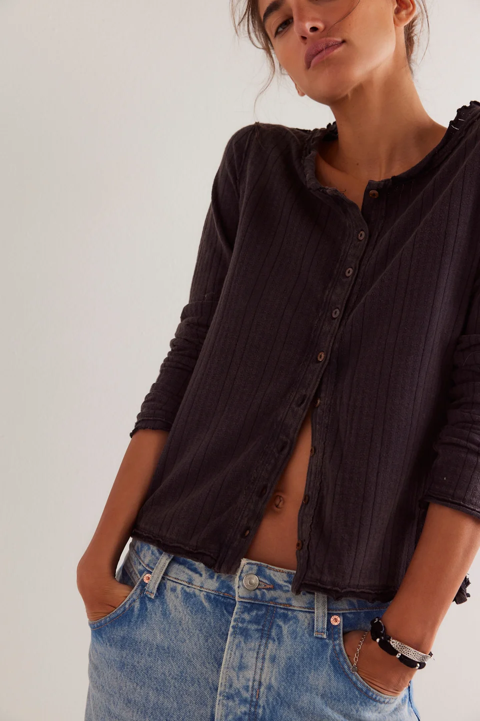 We The Free Penny Pointelle Cardi - 1