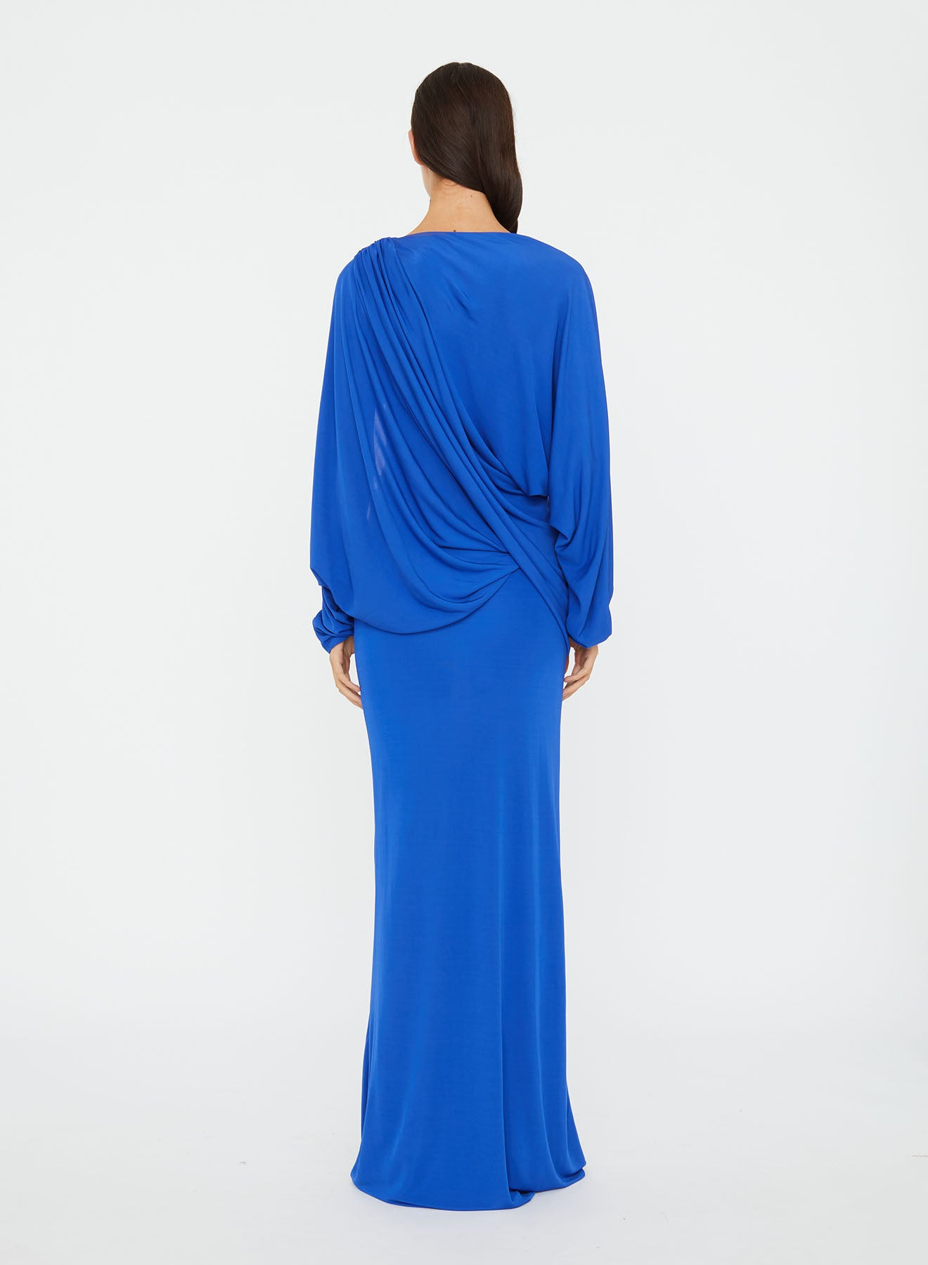 Encased Nature Resin Draped Jersey Dress - 5