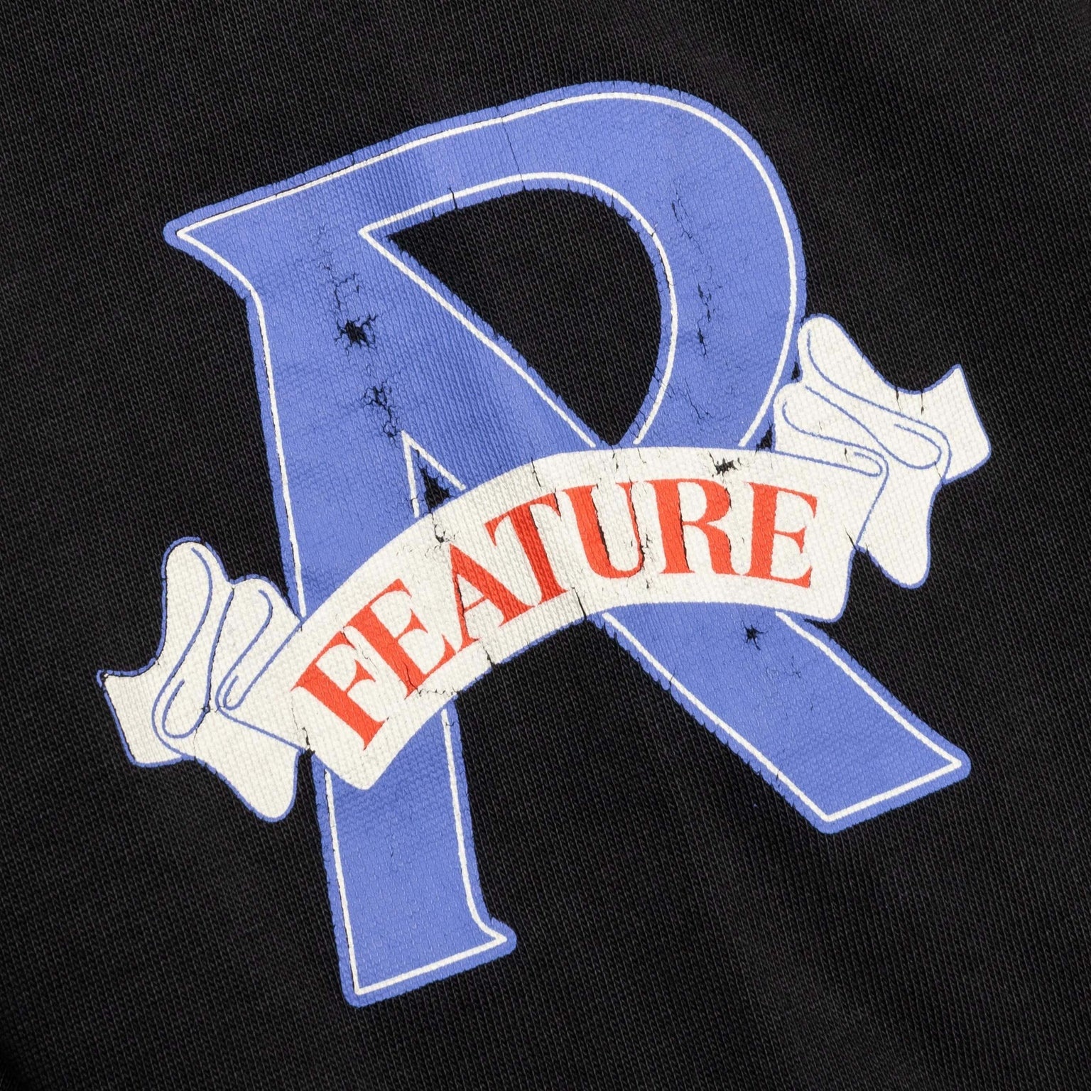 FEATURE X REPRESENT CHAMPIONS L/S T-SHIRT - STAINED BLACK - 6