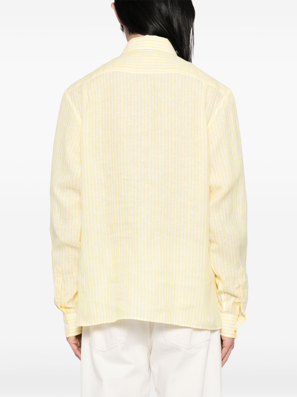 striped linen shirt - 3