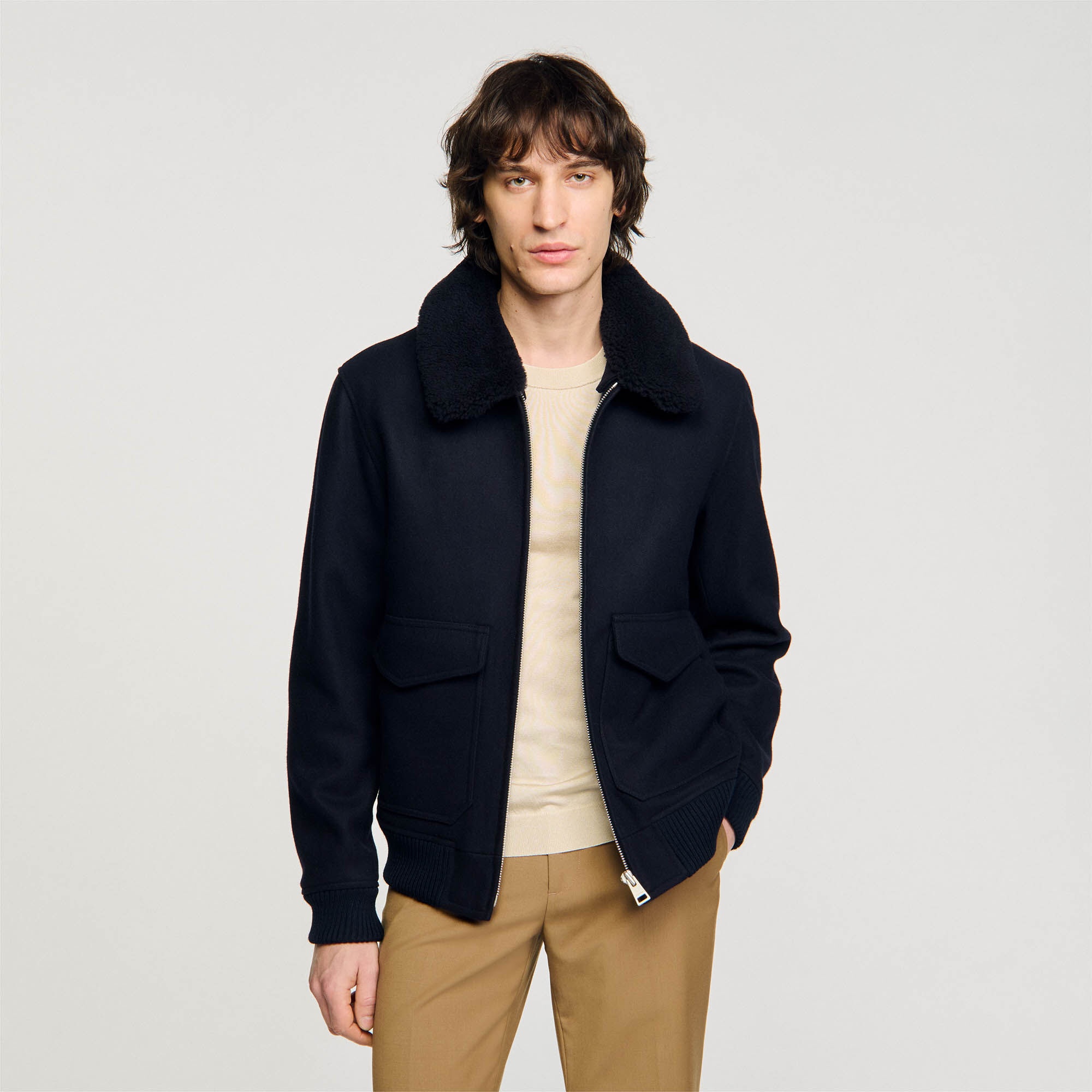 WOOL AVIATOR JACKET - 5