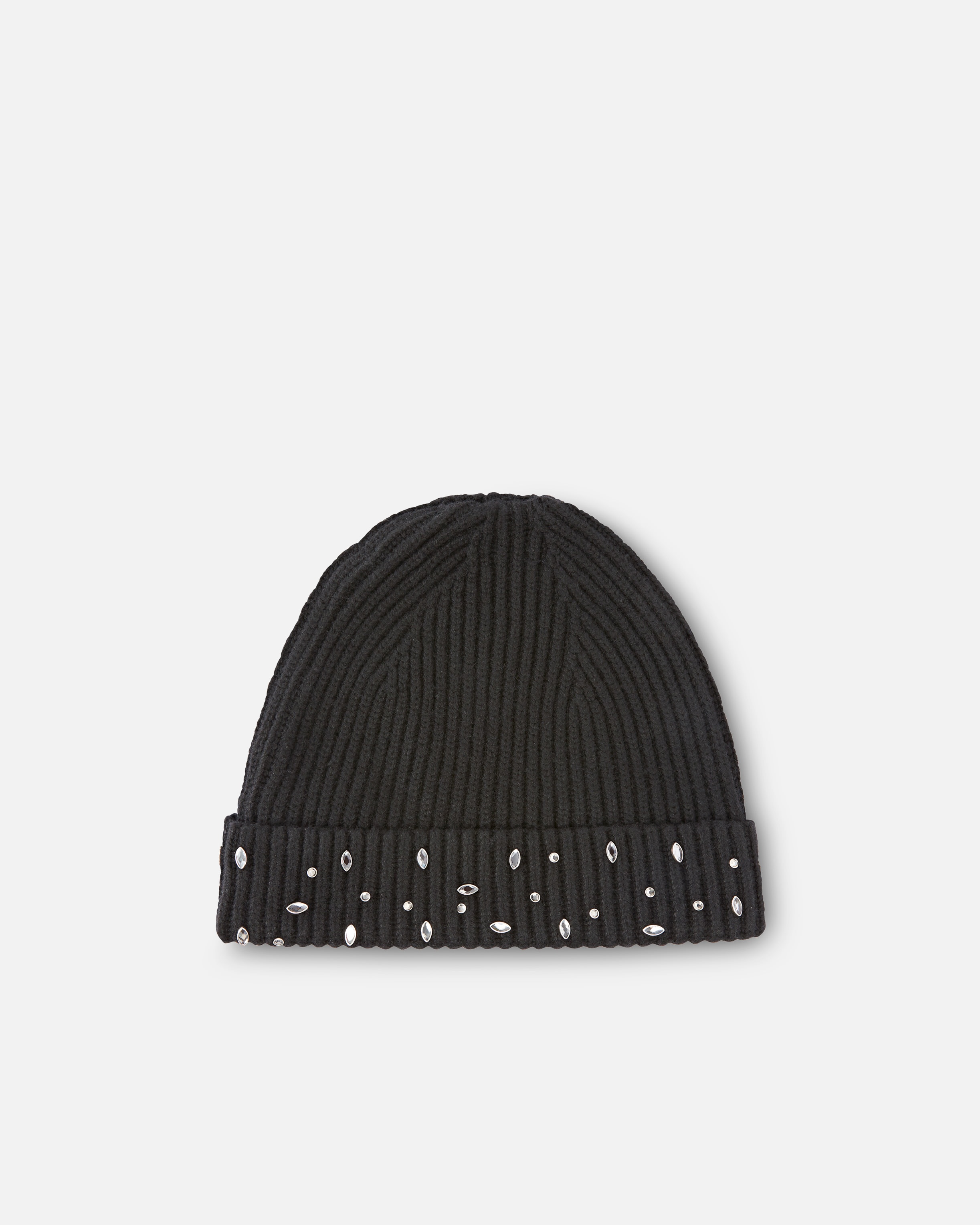 RIBBED BEANIE WITH CRYSTALS - 2
