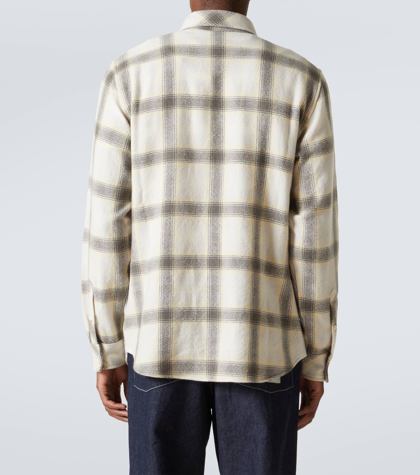 Moon plaid cashmere shirt - 4
