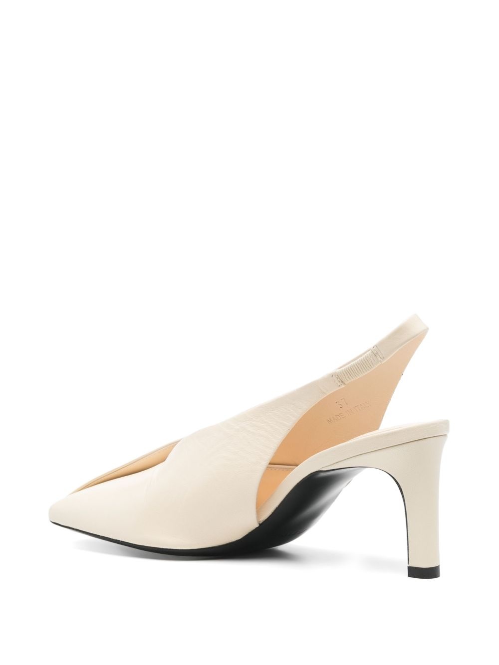 70mm leather slingback pumps - 3