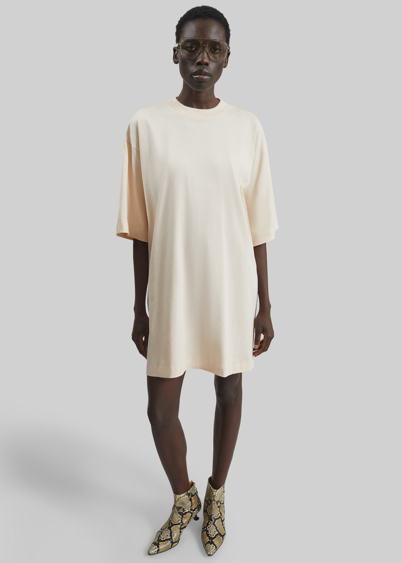 Loulou de Saison Ayaz Oversized T-Shirt Dress - Cream Rose 1