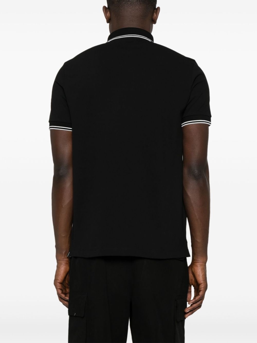 Compass-badge piqué polo shirt - 4