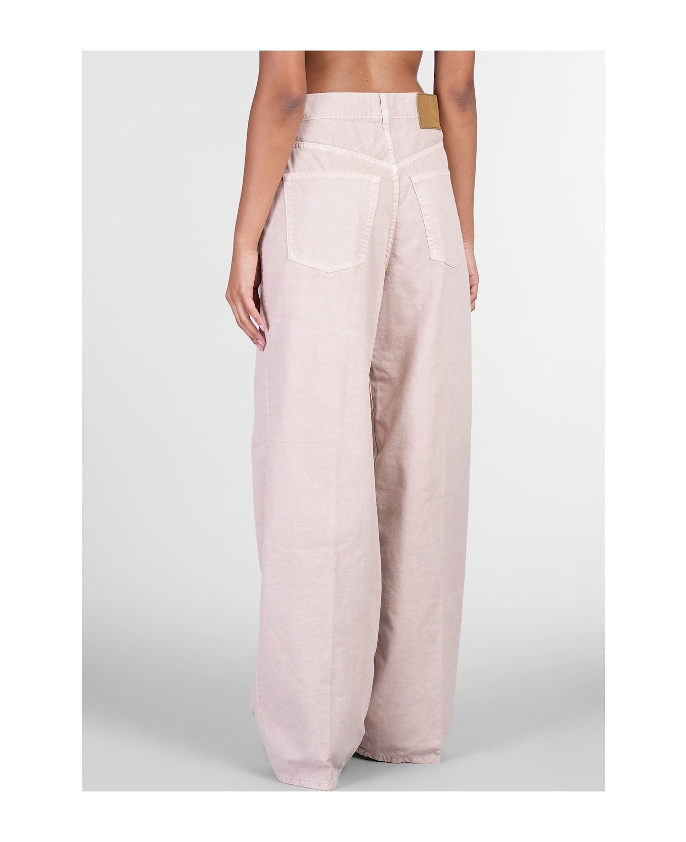 Candy Jeans In Rose-pink Cotton - 3