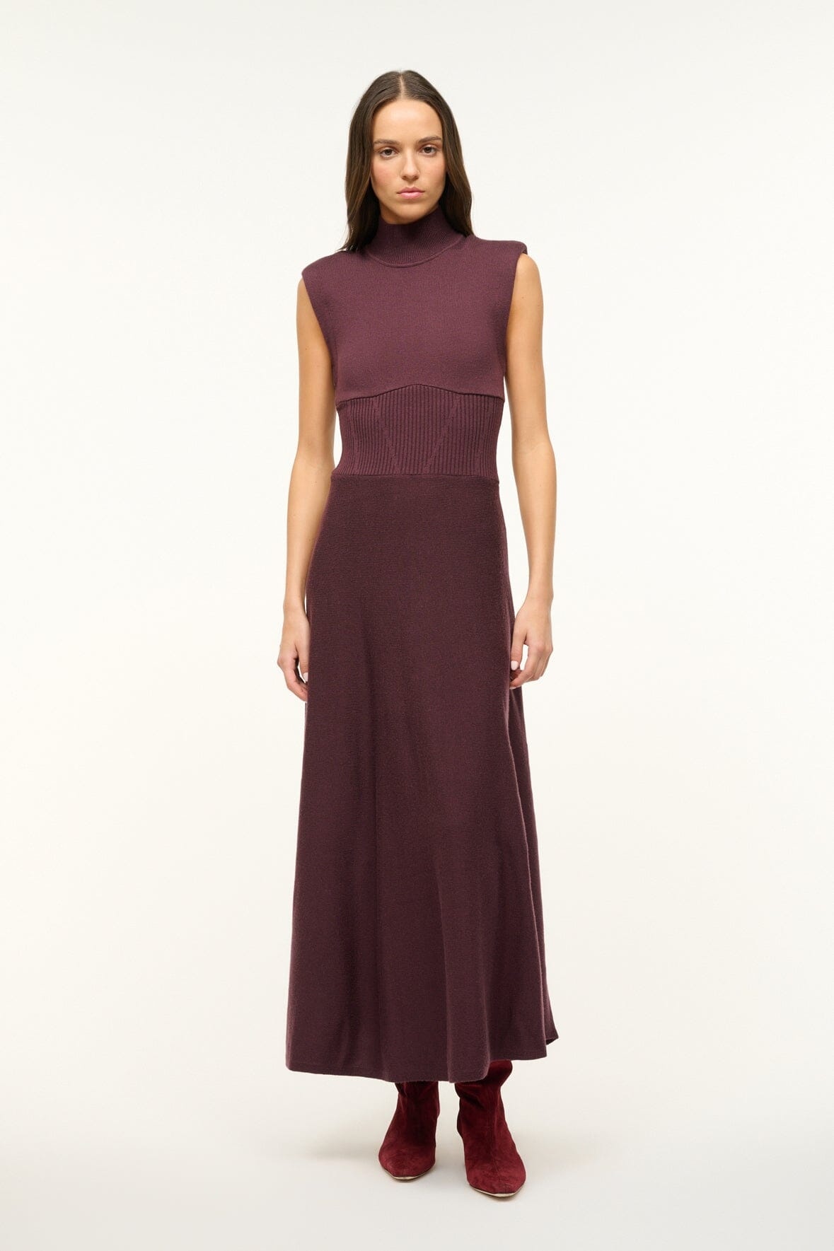 STAUD LAFAYETTE DRESS MERLOT - 2