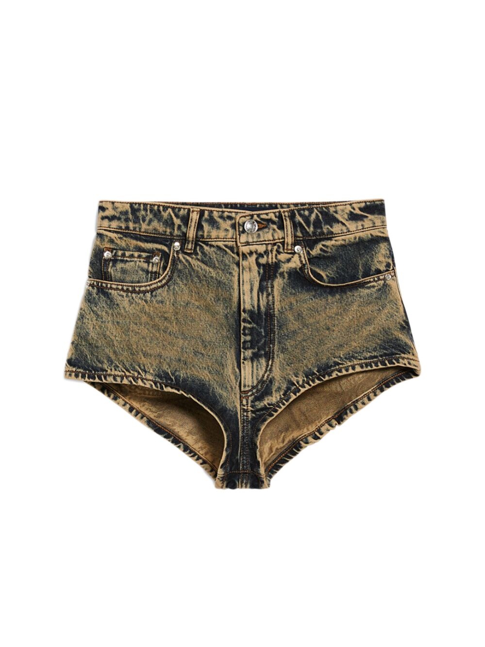 Denim micro shorts - 1