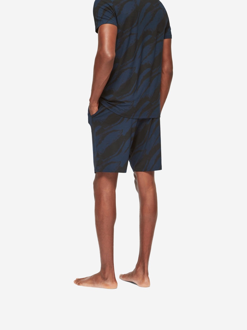 Men's Lounge Shorts London 8 Micro Modal Navy - 6